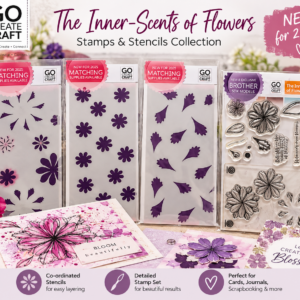 The Inner-Scents of Flowers Craft Collection with stamps, cut file and stencils